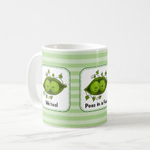 Peas In A Pod with Green Stripes Personalised