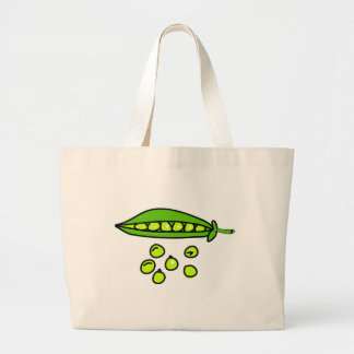 peas large tote bag