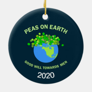 Peas On Earth Ceramic Tree Decoration