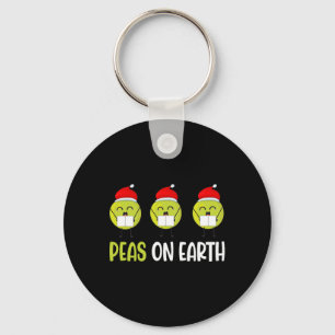 Peas On Earth Christmas  Key Ring
