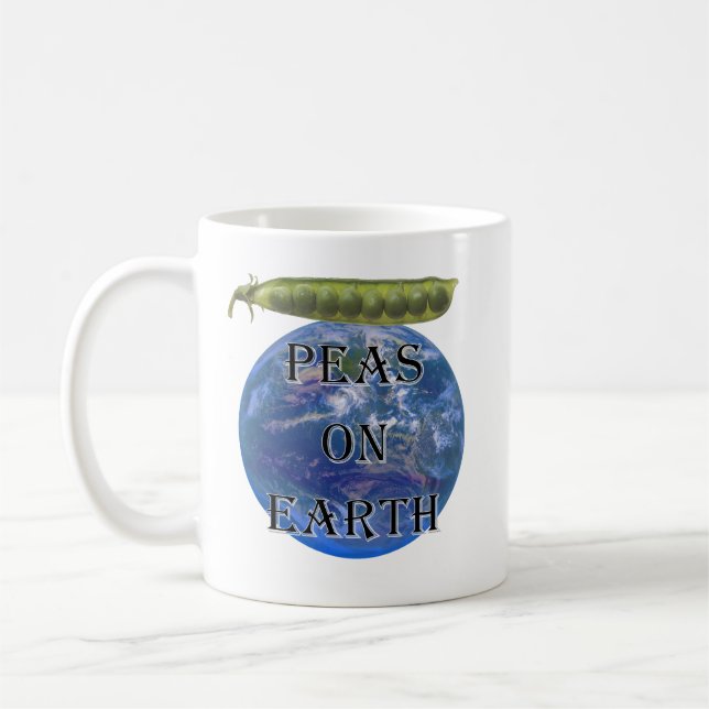 Peas on Earth Coffee Mug (Left)