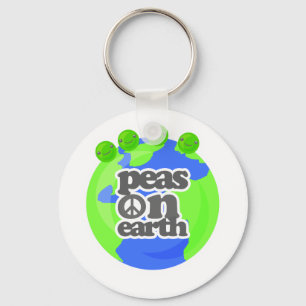 Peas on Earth Key Ring