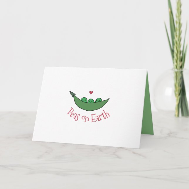 "Peas on Earth" Photo Christmas Card (Front)
