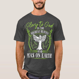 Peas on Earth, Vegan Christian Veganism Vegetarian T-Shirt