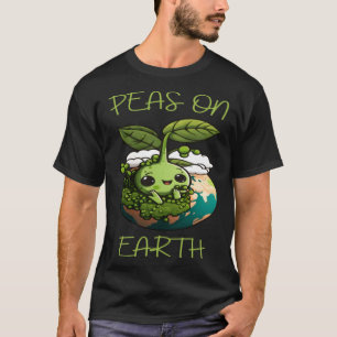 Peas on Earth Vegan Vegetarian Plantbased Meatfree T-Shirt