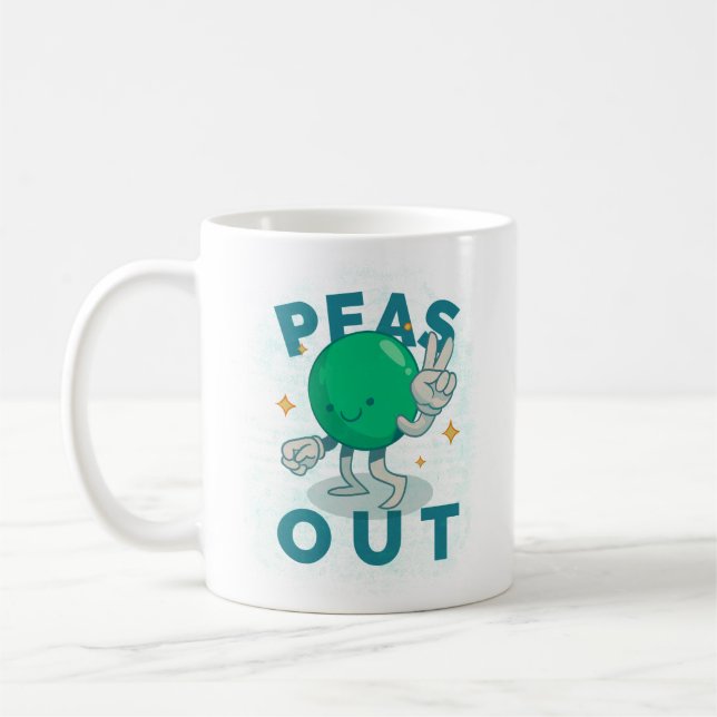 Peas Out Peace Classic Mug (Left)