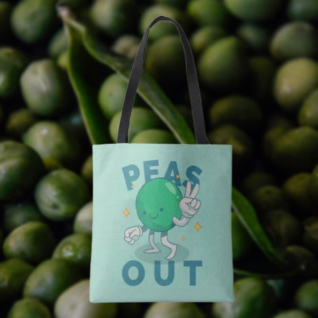 Peas Out Peace Tote Bag (Creator Uploaded)
