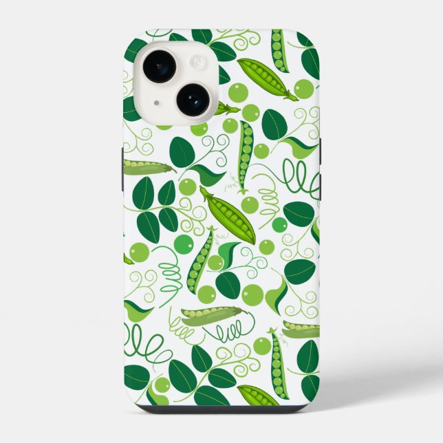 Peas pattern 01.bw iPhone case (Back)