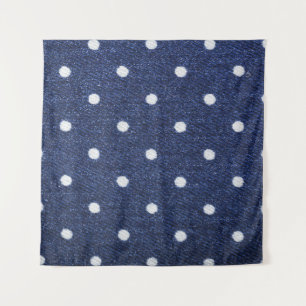 Peas stamp: denim fabric texture. tapestry