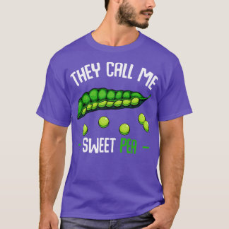 Peas They Call Me Sweet Pea Funny Saying Vegetable T-Shirt