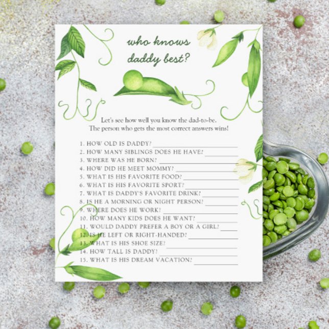 Peas - Who knows daddy best game (Creator Uploaded)