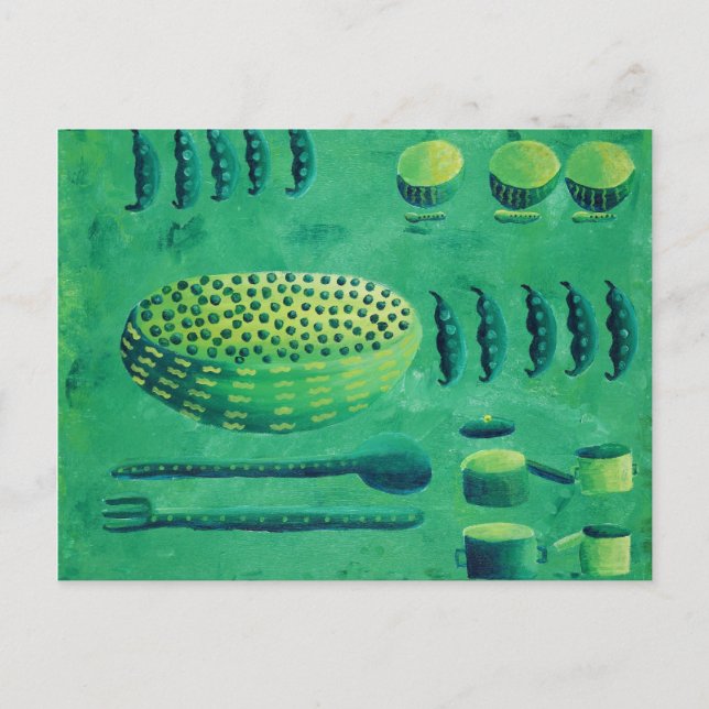 Peas with Bowls Painting Postcard (Front)