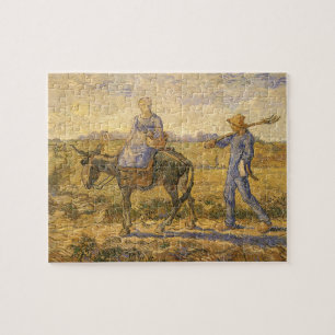 Peasant Couple Going to Work by Vincent van Gogh Jigsaw Puzzle