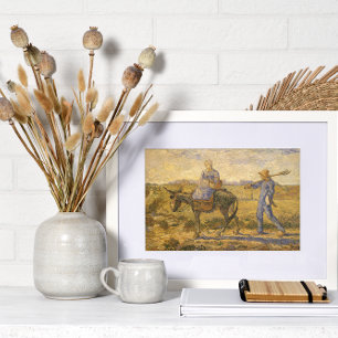 Peasant Couple Going to Work by Vincent van Gogh Poster