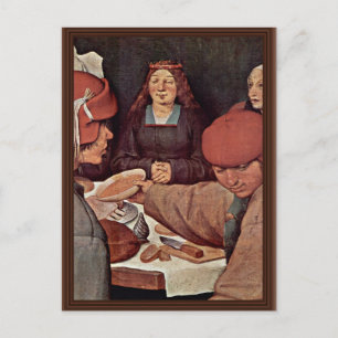 Peasant Wedding Details By Bruegel D. Ä. Pieter (B Postcard