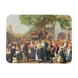 Peasant Wedding in Lower Austria (oil on canvas) Magnet