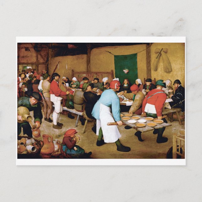 Peasant Wedding, Pieter Bruegel Postcard (Front)