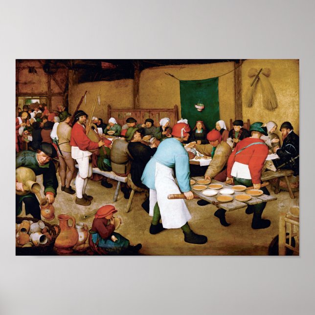 Peasant Wedding, Pieter Bruegel Poster (Front)