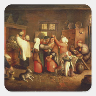 Peasant Wedding Square Sticker