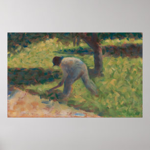 Peasant With Hoe Poster