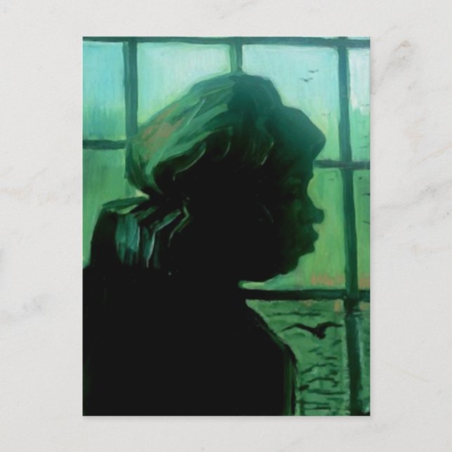 Peasant Woman Against Window,Van Gogh Fine Art Postcard (Front)