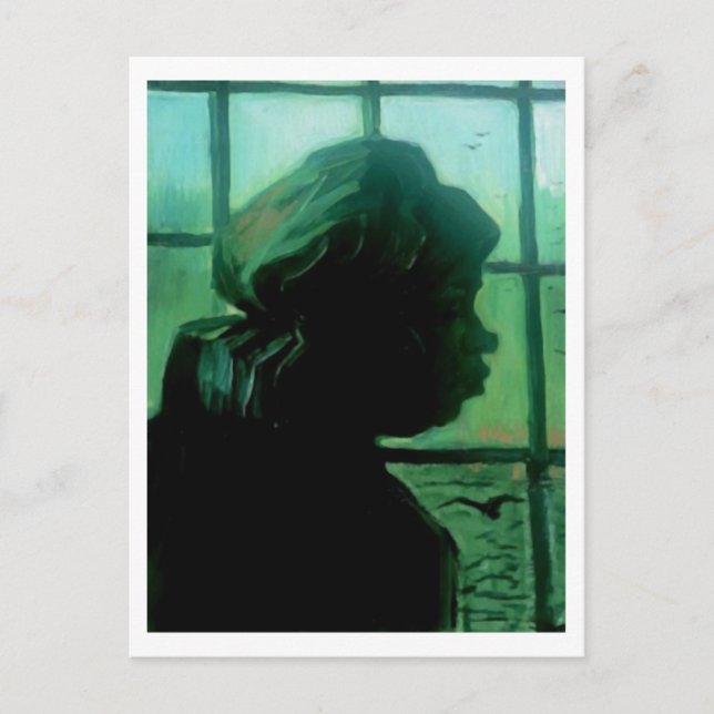 Peasant Woman Against Window, Vincent van Gogh Postcard (Front)