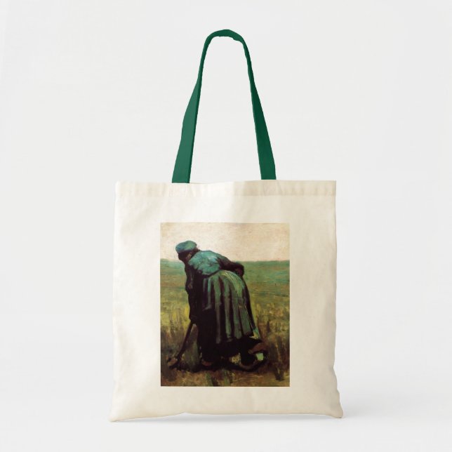 Peasant Woman Digging by Vincent van Gogh Tote Bag (Front)
