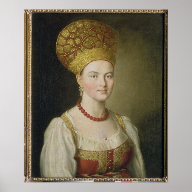 Peasant Woman in Russian Costume, 1784 Poster (Front)