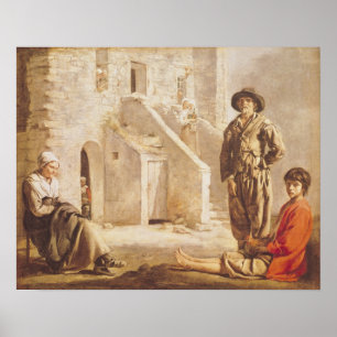 Peasants Before their House, c.1641 Poster