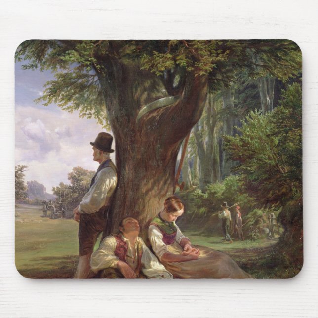 Peasants having a Siesta, 1841 Mouse Mat (Front)