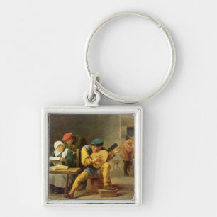 Peasants Making Music in an Inn, c.1635 Key Ring