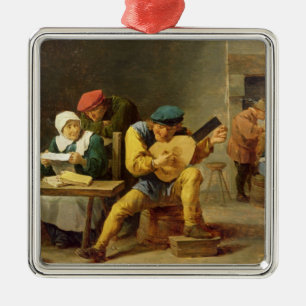 Peasants Making Music in an Inn, c.1635 Metal Tree Decoration