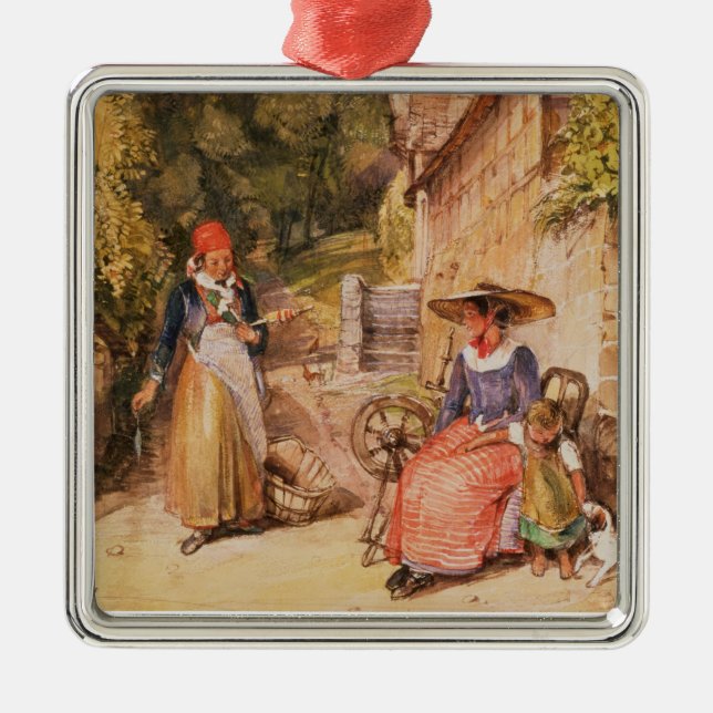 Peasants of the Black Forest Metal Tree Decoration (Front)