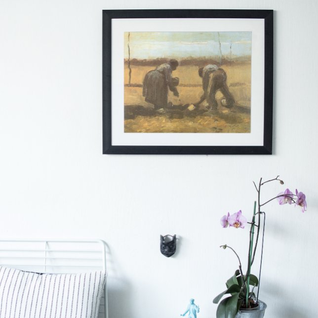 Peasants Planting Potatoes by Vincent van Gogh Poster (Creator Uploaded)