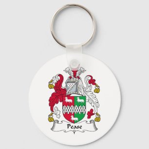Pease Family Crest Key Ring