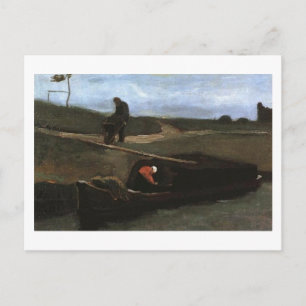 Peat Boat with Two Figures, Vincent Van Gogh Postcard