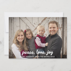 Peave, Love and Joy Holiday Photo Card 2013