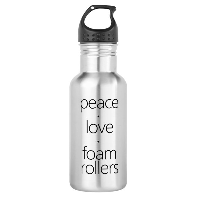 Peave Love Foam Rollers 532 Ml Water Bottle (Front)
