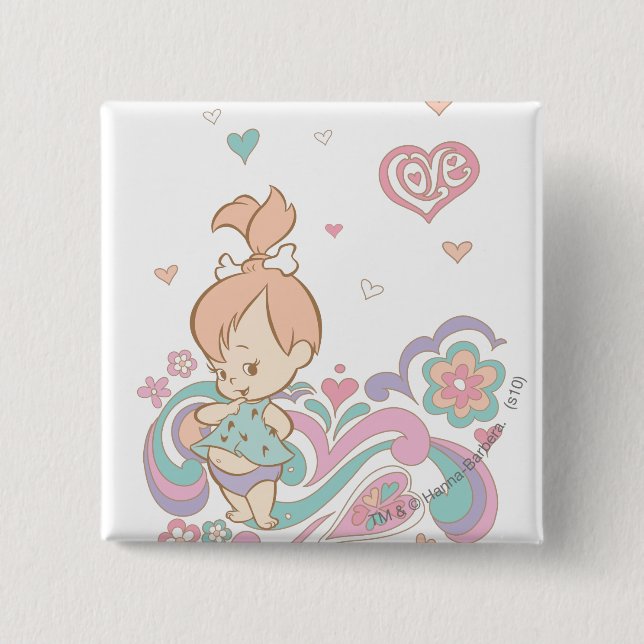 PEBBBLES™ Love Swirls 15 Cm Square Badge (Front)