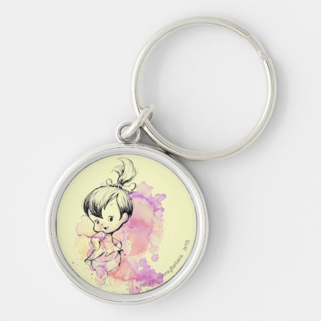 PEBBBLES™ Watercolor Sketch Key Ring (Front)