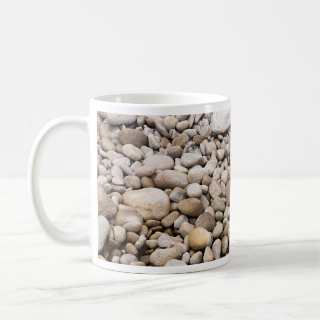 Pebble background pattern coffee mug (Left)