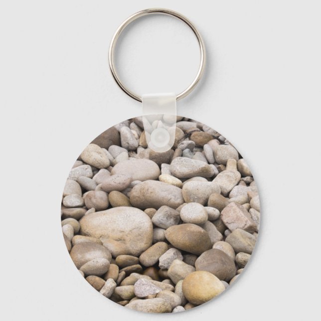 Pebble background pattern key ring (Front)