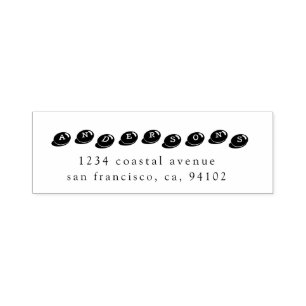 pebble beach family Return Address Stamp