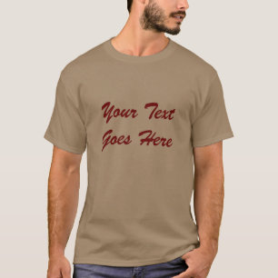 Pebble Brown Add Your Own Text or Logo Photo T-Shirt