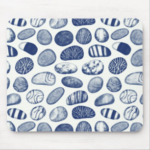 Pebble Pattern - Cyanotype Effect Mouse Mat