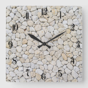 Pebble pattern square wall clock