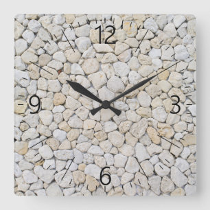 Pebble pattern square wall clock