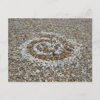 Pebble spiral postcard