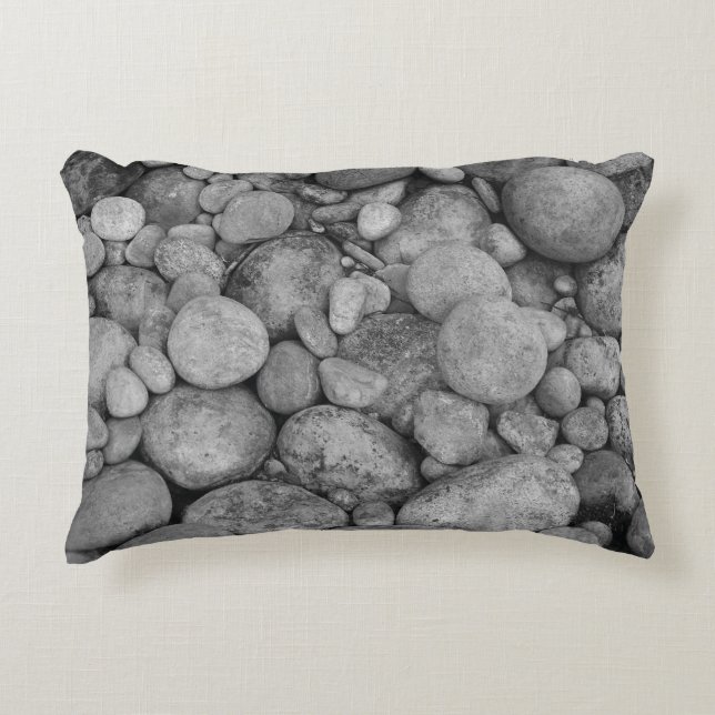 Pebble stone photo home decor decoration pillow (Front)