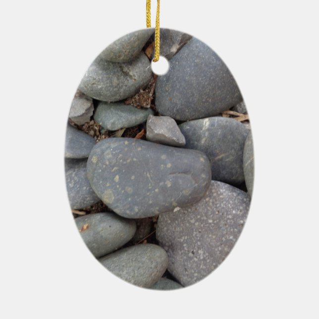 Pebble Stones Ceramic Tree Decoration (Back)
